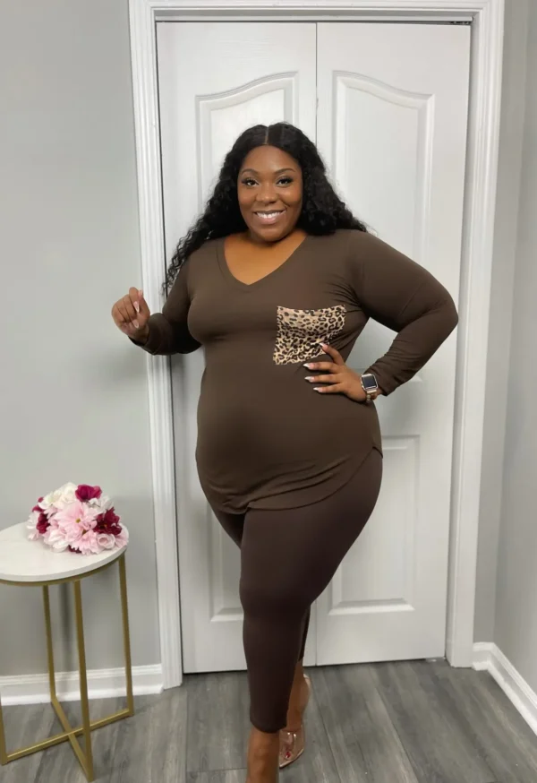PlusxShe Roar Leopard Set Plus Size Fashion - Image 3