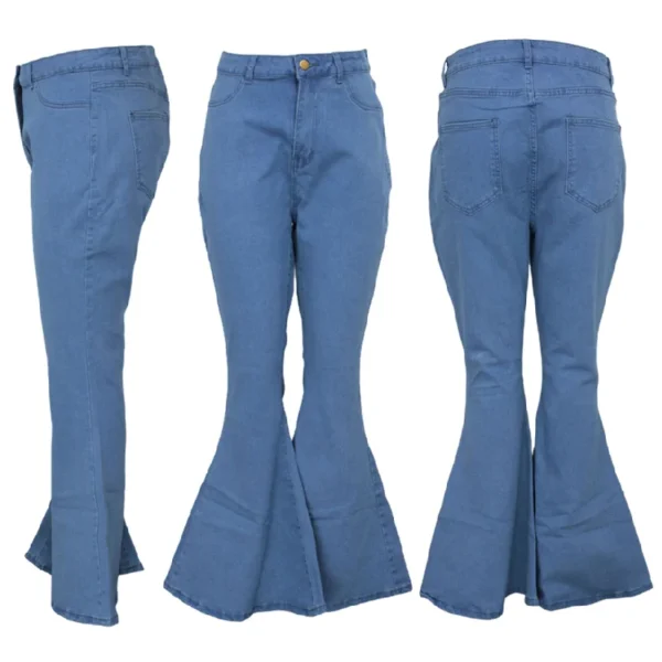PlusxShe Flare and Flow Jeans Plus Size Fashion - Image 3
