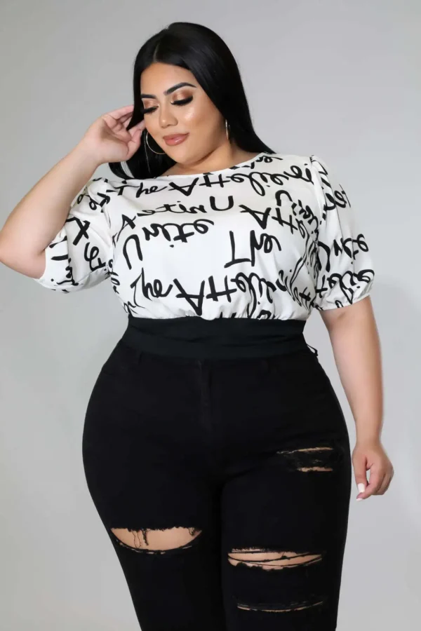PlusxShe Cropped and Coded Top Plus Size Fashion - Image 3