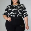 PlusxShe Cropped and Coded Top Plus Size Fashion
