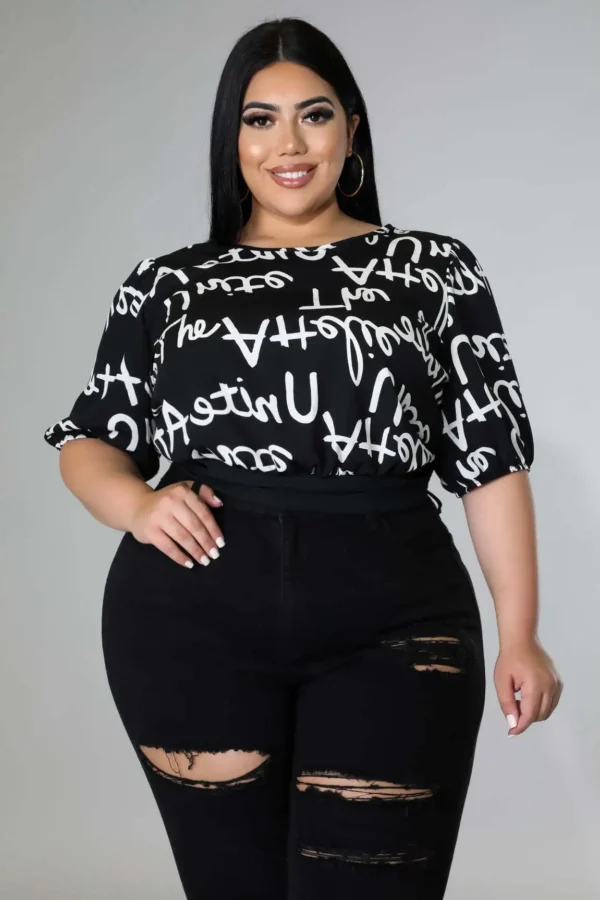 PlusxShe Cropped and Coded Top Plus Size Fashion