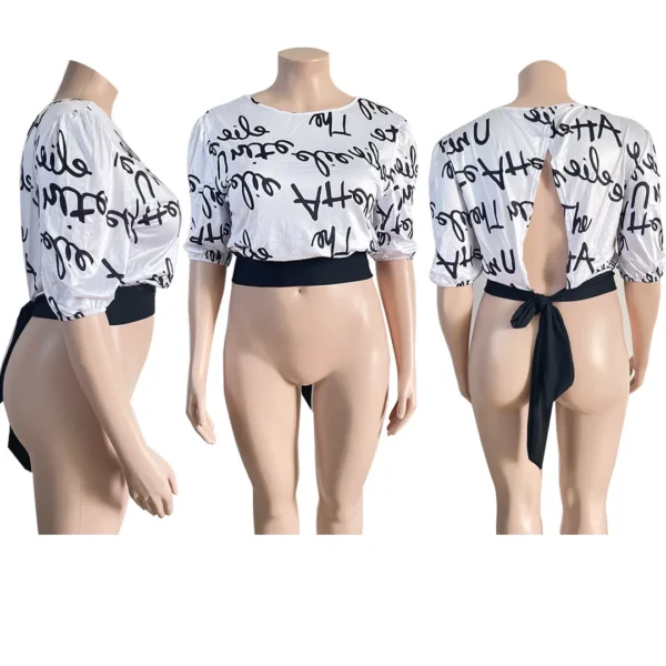 PlusxShe Cropped and Coded Top Plus Size Fashion - Image 5