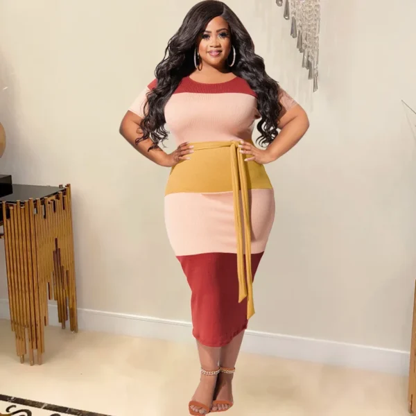PlusxShe Refined Line Dress Plus Size Fashion - Image 3