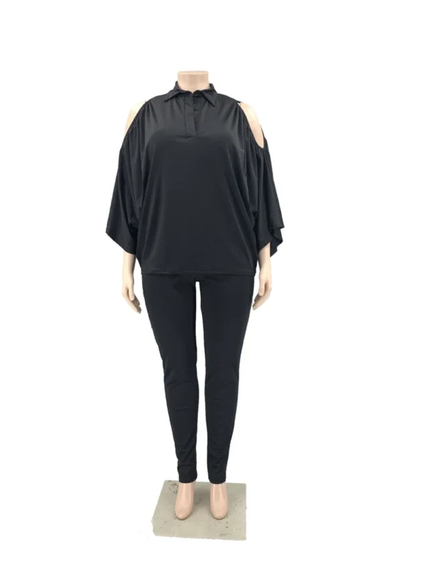 PlusxShe Statement Shoulder Legging Set Plus Size Fashion - Image 5