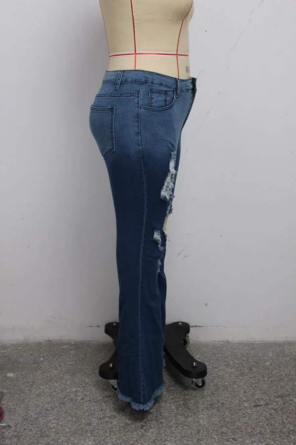 PlusxShe Ripped and Retro Jeans Plus Size Fashion - Image 3