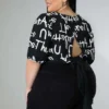 PlusxShe Cropped and Coded Top Plus Size Fashion - Image 2