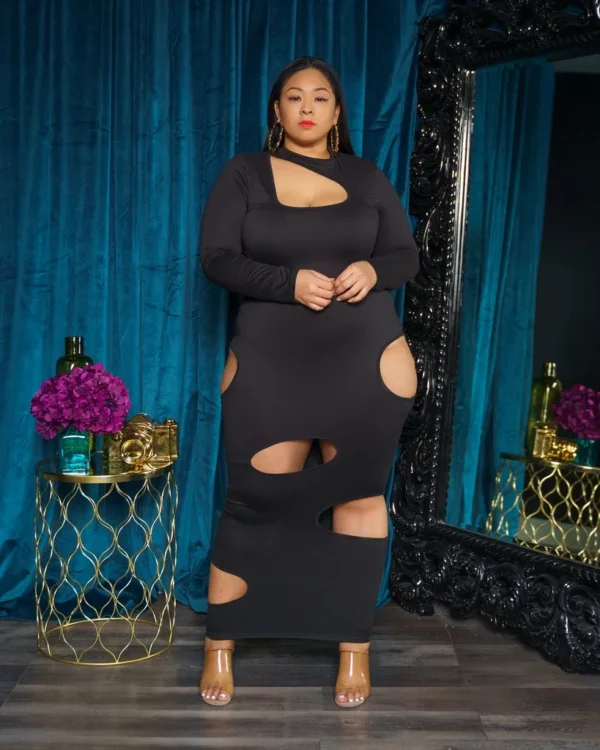 PlusxShe Subtle Suprise Dress Plus Size Fashion - Image 3