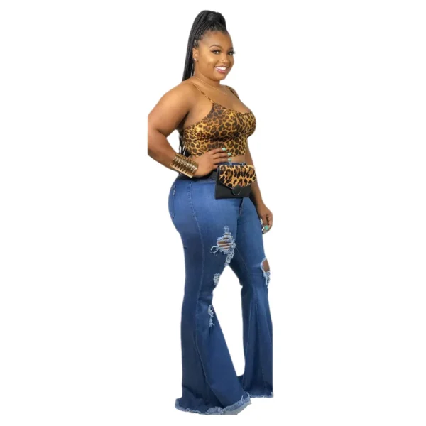 PlusxShe Ripped and Retro Jeans Plus Size Fashion - Image 5
