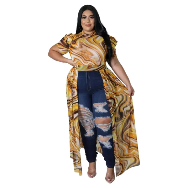 PlusxShe Blooming Beauty Blouse Plus Size Fashion - Image 4