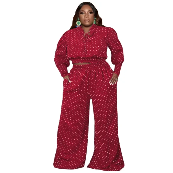 PlusxShe Polka Perfection Set Plus Size Fashion - Image 6