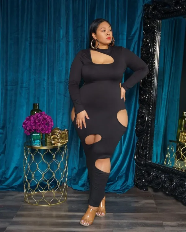 PlusxShe Subtle Suprise Dress Plus Size Fashion - Image 2