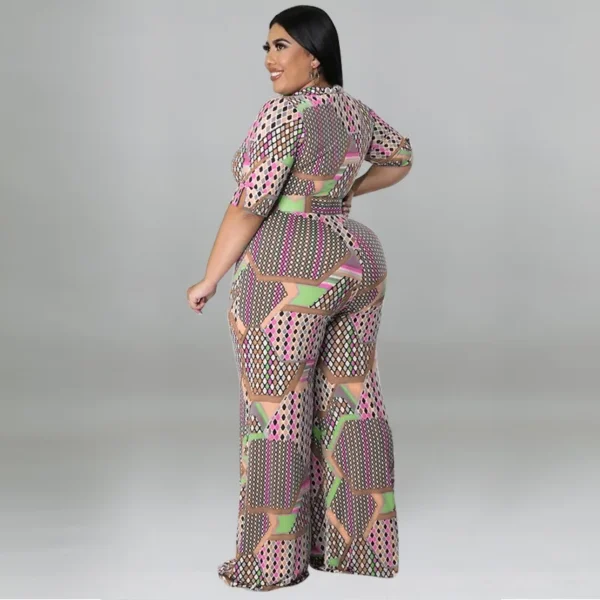 PlusxShe Pattern Play Jumpsuit Plus Size Fashion - Image 5