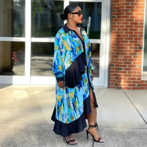 PlusxShe Modern Masterpiece Dress Plus Size Fashion - Image 5