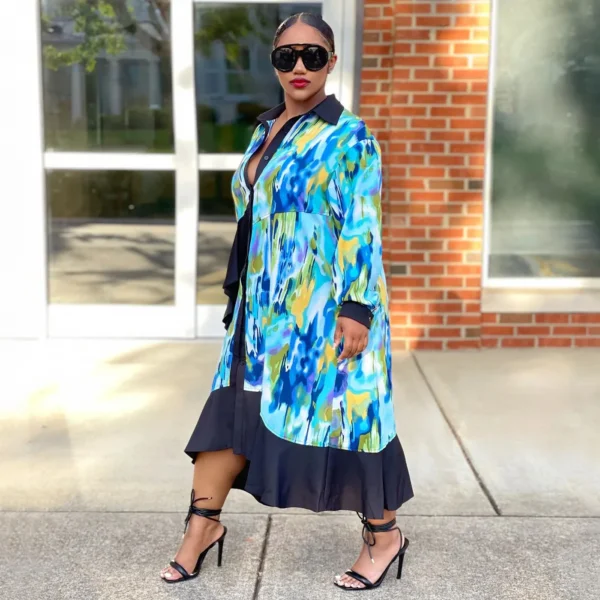 PlusxShe Modern Masterpiece Dress Plus Size Fashion - Image 4