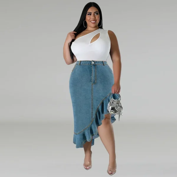 PlusxShe Fringe Allure Skirt Plus Size Fashion