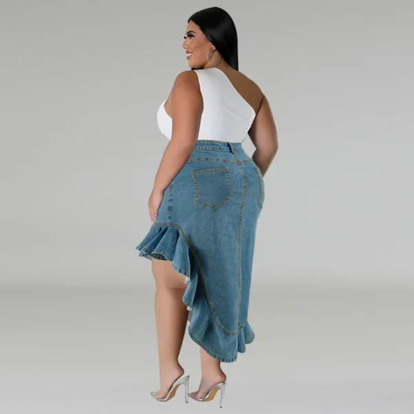 PlusxShe Fringe Allure Skirt Plus Size Fashion - Image 4