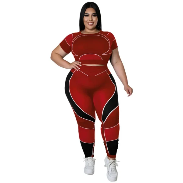 PlusxShe Sporty Chic Set Plus Size Fashion - Image 4