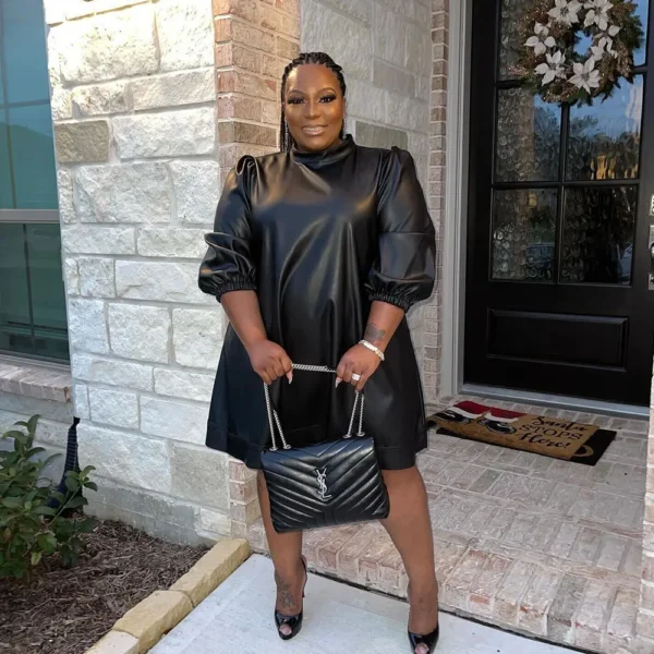 PlusxShe Faux Real Dress Plus Size Fashion - Image 2