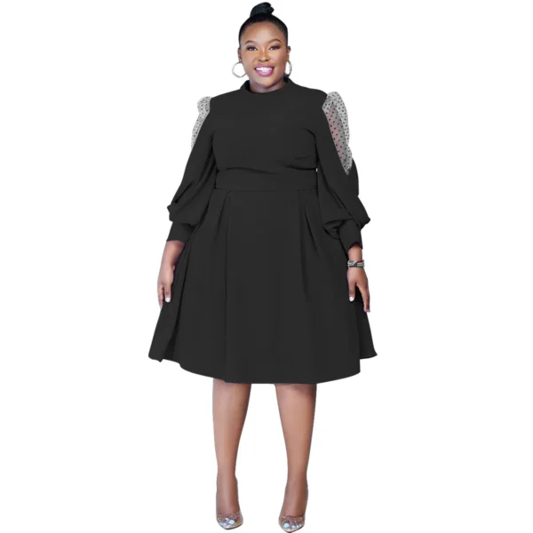 PlusxShe Mesh Marvel Dress Plus Size Fashion - Image 2