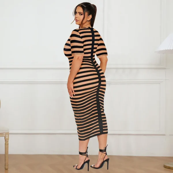 PlusxShe Stripe It Up Dress Plus Size Fashion - Image 3