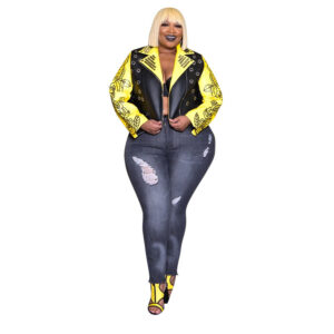 PlusxShe Vixen Motto Jacket Plus Size Fashion